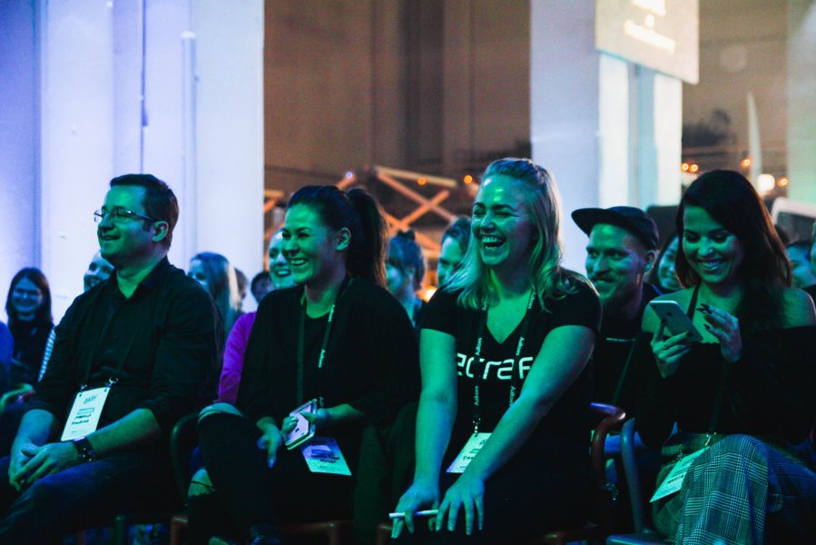 Our client listening to our pitch, photo by Atte Mäkinen